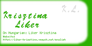 krisztina liker business card